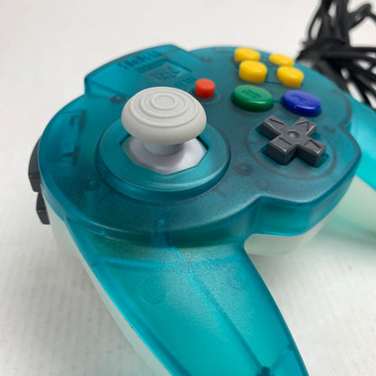 【中古美品】 HORI NINTENDO64 ホリ ニンテンドー 64 ホリパッドミニ64 小型 コントローラー オーシャンブルー (ETC) 024-260802-mh-01-fuz 万代Net店