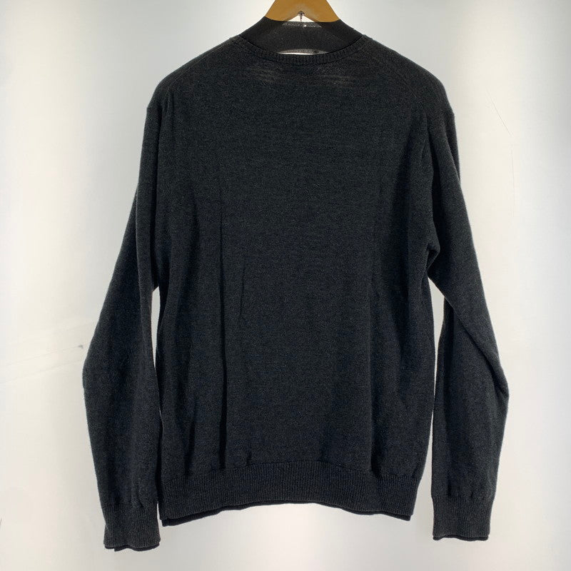 【中古品】【メンズ】 BURBERRY BLACK LABEL バーバリーブラックレーベル ニット GRY SIZE:３ ※品質タグ取れかかっている・使用感あり 141-260920-io-30-fuzh カラー：グレー 万代Net店