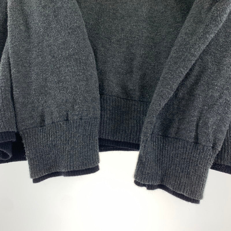 【中古品】【メンズ】 BURBERRY BLACK LABEL バーバリーブラックレーベル ニット GRY SIZE:３ ※品質タグ取れかかっている・使用感あり 141-260920-io-30-fuzh カラー：グレー 万代Net店