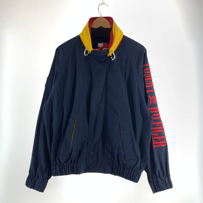 【中古品】【メンズ】 TOMMY HILFIGER トミーヒルフィガー ナイロン ジャケット アウター コート 古着 147-261009-mh-03-fuzh サイズ：S カラー：ネイビー 万代Net店