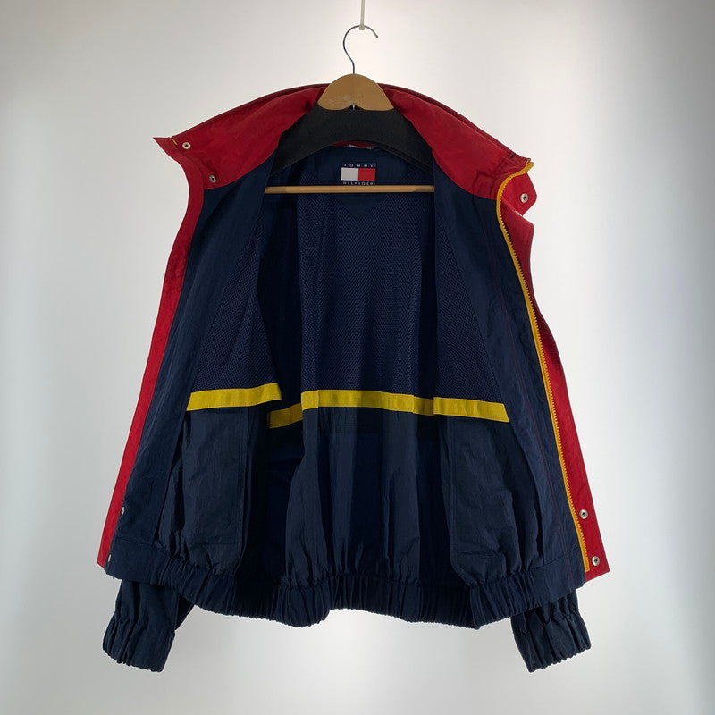 【中古品】【メンズ】 TOMMY HILFIGER トミーヒルフィガー ナイロン ジャケット アウター コート 古着 147-261009-mh-03-fuzh サイズ：S カラー：ネイビー 万代Net店