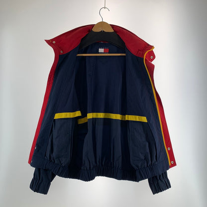 【中古品】【メンズ】 TOMMY HILFIGER トミーヒルフィガー ナイロン ジャケット アウター コート 古着 147-261009-mh-03-fuzh サイズ：S カラー：ネイビー 万代Net店