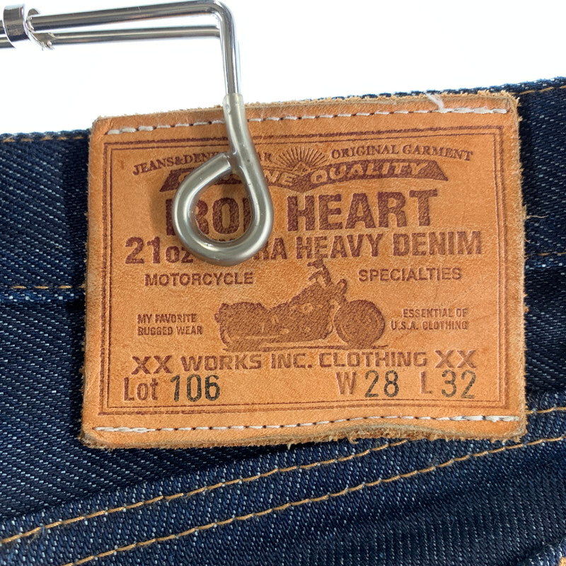 【中古品】【メンズ】 IRON HEART LOT アイアンハート ロット 106 DENIM PANTS デニムパンツ カラーINDIGO SIZE:W28 ブーツカット 156-260806-ky-12-fuzh 万代Net店