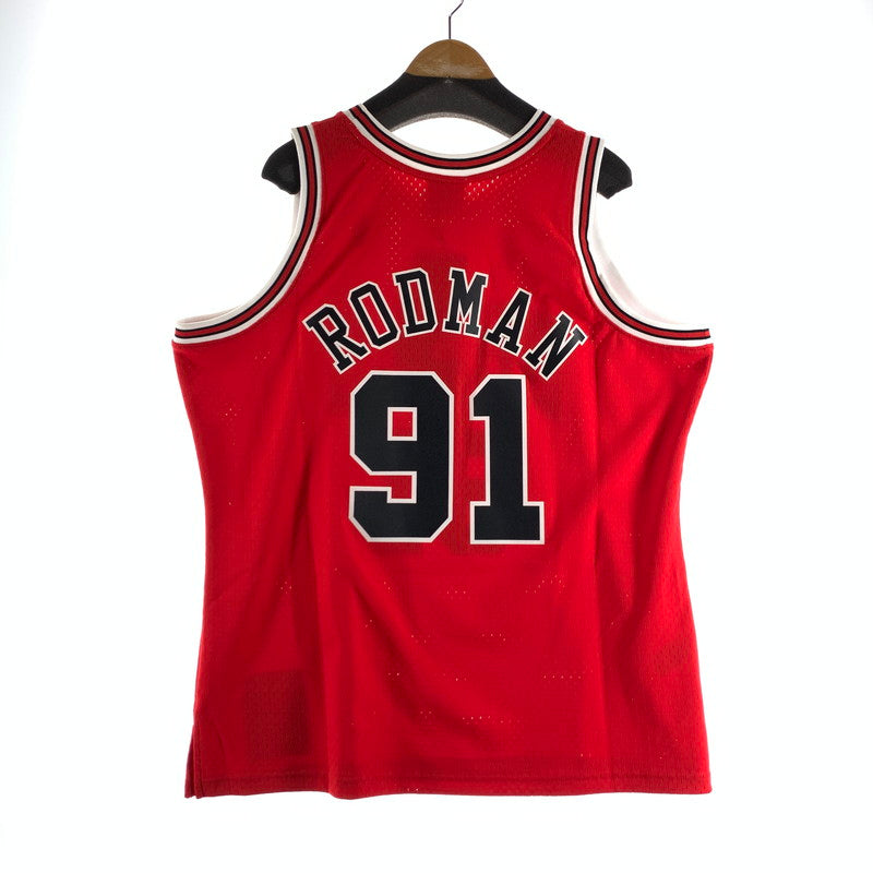 【中古品】【メンズ】 MITCHELL&NESS ミッチェル＆ネス UNIFORM ユニホーム シカゴ ブルズ RODMAN ロッドマン タグ付き 142-260803-ny-01-fuzh サイズ：XL カラー：レッド 万代Net店