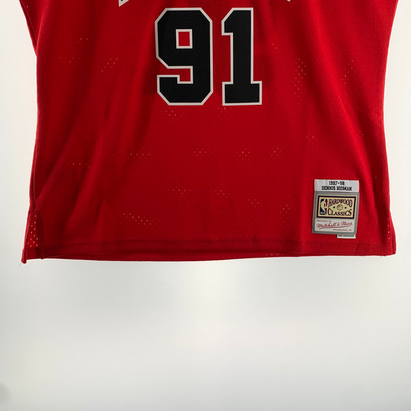 【中古品】【メンズ】 MITCHELL&NESS ミッチェル＆ネス UNIFORM ユニホーム シカゴ ブルズ RODMAN ロッドマン タグ付き 142-260803-ny-01-fuzh サイズ：XL カラー：レッド 万代Net店