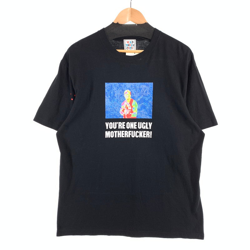 【中古品】【メンズ】 MAD MOUSE COMIC マッドマウスコミック 半袖Tシャツ プリント ブランド 古着 140-260808-gm-42-fuzh サイズ：XXL カラー：ブラック 万代Net店