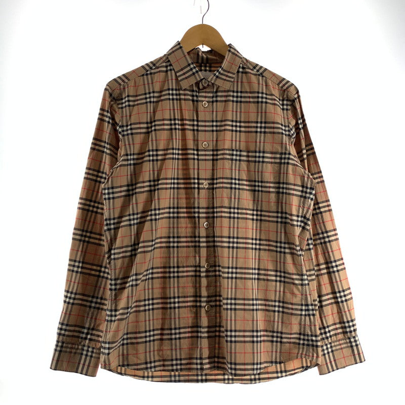 【中古品】【メンズ】 BURBERRY バーバリー 8020966 LS CHECK SHIRT ノヴァチェック シャツ 141-260803-ny-03-fuzh サイズ：M カラー：ブラウン 万代Net店
