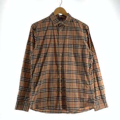 【中古品】【メンズ】 BURBERRY バーバリー 8020966 LS CHECK SHIRT ノヴァチェック シャツ 141-260803-ny-03-fuzh サイズ：M カラー：ブラウン 万代Net店