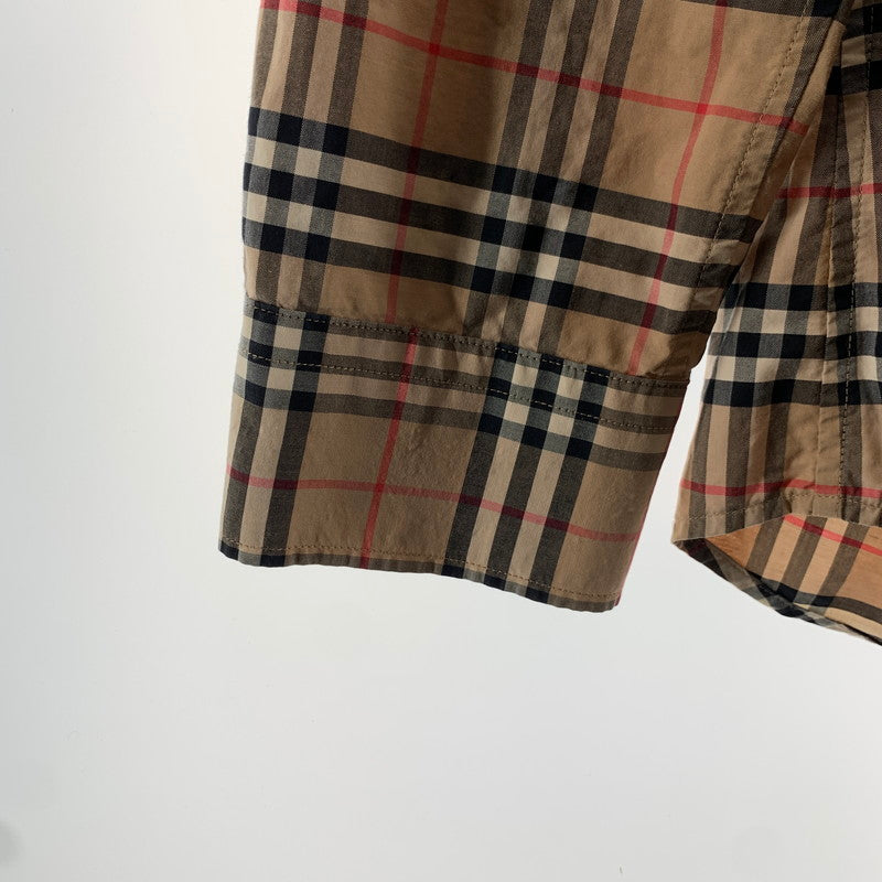 【中古品】【メンズ】 BURBERRY バーバリー 8020966 LS CHECK SHIRT ノヴァチェック シャツ 141-260803-ny-03-fuzh サイズ：M カラー：ブラウン 万代Net店