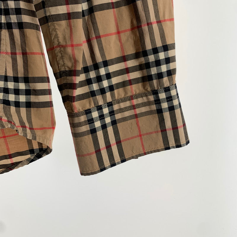 【中古品】【メンズ】 BURBERRY バーバリー 8020966 LS CHECK SHIRT ノヴァチェック シャツ 141-260803-ny-03-fuzh サイズ：M カラー：ブラウン 万代Net店