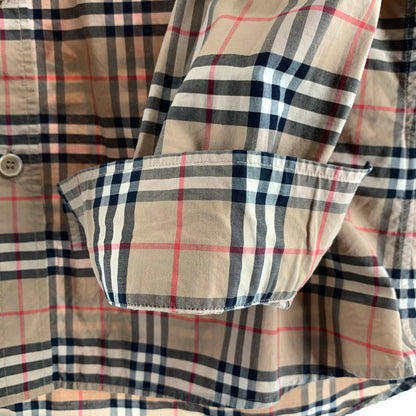 【中古品】【メンズ】 BURBERRY バーバリー 8020966 LS CHECK SHIRT ノヴァチェック シャツ 141-260803-ny-03-fuzh サイズ：M カラー：ブラウン 万代Net店