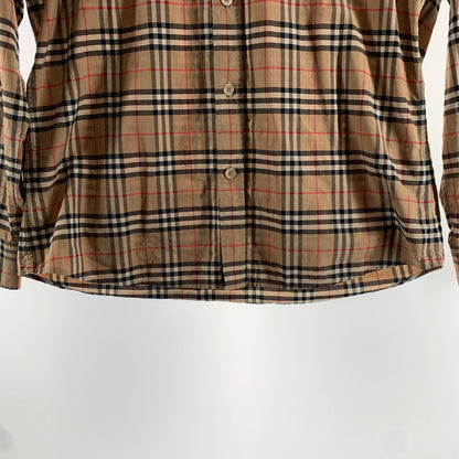 【中古品】【メンズ】 BURBERRY バーバリー 8020966 LS CHECK SHIRT ノヴァチェック シャツ 141-260803-ny-03-fuzh サイズ：M カラー：ブラウン 万代Net店