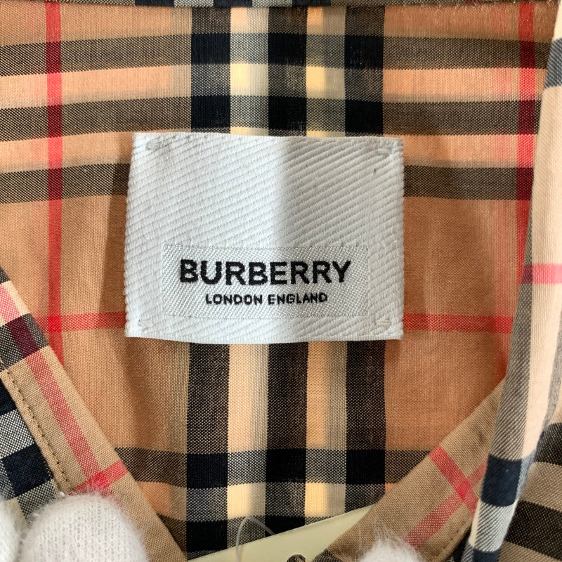 【中古品】【メンズ】 BURBERRY バーバリー 8020966 LS CHECK SHIRT ノヴァチェック シャツ 141-260803-ny-03-fuzh サイズ：M カラー：ブラウン 万代Net店
