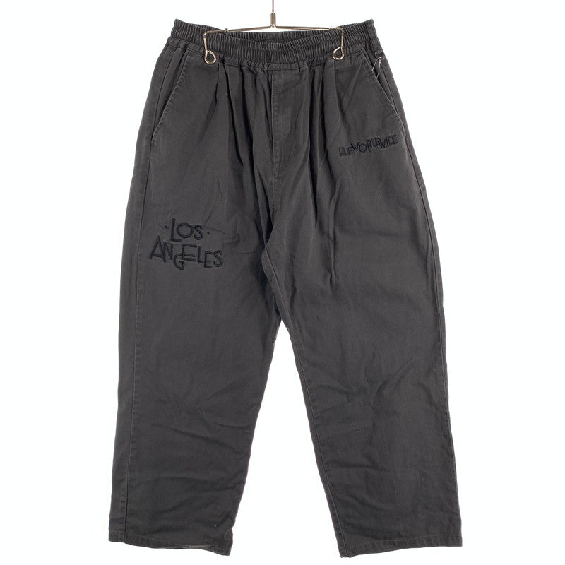 【中古品】【メンズ】 HUF PANTS CGRAY ハフ アップリケ イージーパンツ ボトムス ブランド 古着 153-260808-gm-35-fuzh サイズ：M カラー：グレー 万代Net店