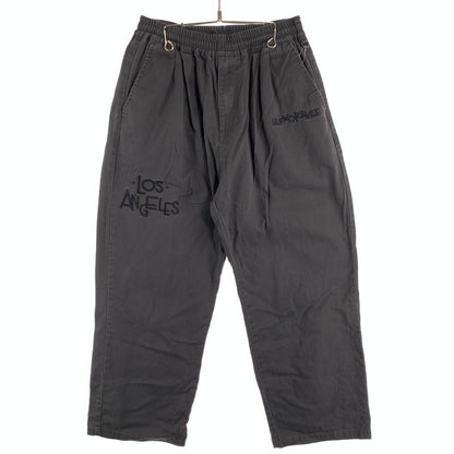 【中古品】【メンズ】 HUF PANTS CGRAY ハフ アップリケ イージーパンツ ボトムス ブランド 古着 153-260808-gm-35-fuzh サイズ：M カラー：グレー 万代Net店