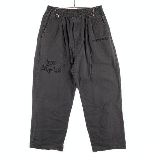 【中古品】【メンズ】 HUF PANTS CGRAY ハフ アップリケ イージーパンツ ボトムス ブランド 古着 153-260808-gm-35-fuzh サイズ：M カラー：グレー 万代Net店