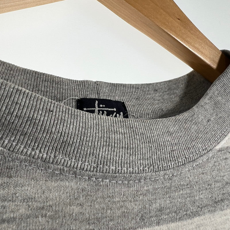 【中古品】【メンズ】 STUSSY ステューシー 長袖Tシャツ ボーダー 90S USA製 142-260818-ny-01-fuzh サイズ：M カラー：グレー 万代Net店
