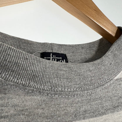 【中古品】【メンズ】 STUSSY ステューシー 長袖Tシャツ ボーダー 90S USA製 142-260818-ny-01-fuzh サイズ：M カラー：グレー 万代Net店