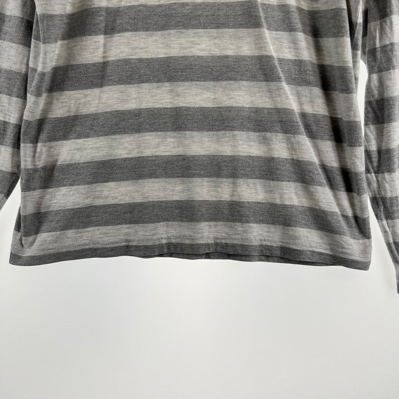【中古品】【メンズ】 STUSSY ステューシー 長袖Tシャツ ボーダー 90S USA製 142-260818-ny-01-fuzh サイズ：M カラー：グレー 万代Net店