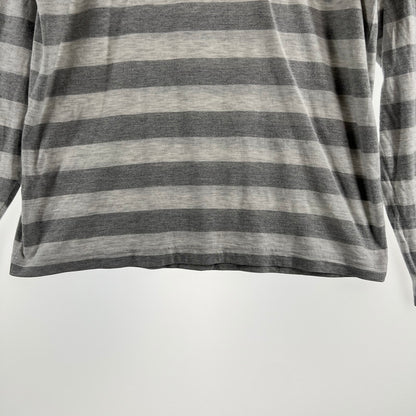 【中古品】【メンズ】 STUSSY ステューシー 長袖Tシャツ ボーダー 90S USA製 142-260818-ny-01-fuzh サイズ：M カラー：グレー 万代Net店