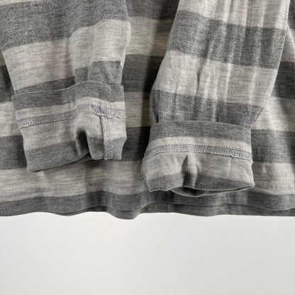 【中古品】【メンズ】 STUSSY ステューシー 長袖Tシャツ ボーダー 90S USA製 142-260818-ny-01-fuzh サイズ：M カラー：グレー 万代Net店