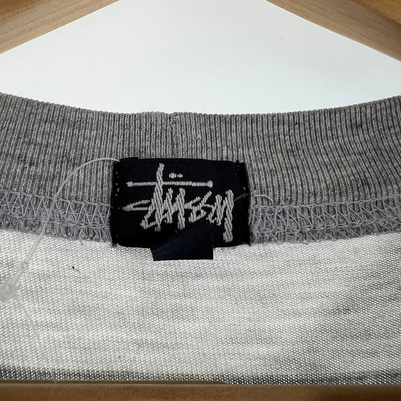 【中古品】【メンズ】 STUSSY ステューシー 長袖Tシャツ ボーダー 90S USA製 142-260818-ny-01-fuzh サイズ：M カラー：グレー 万代Net店