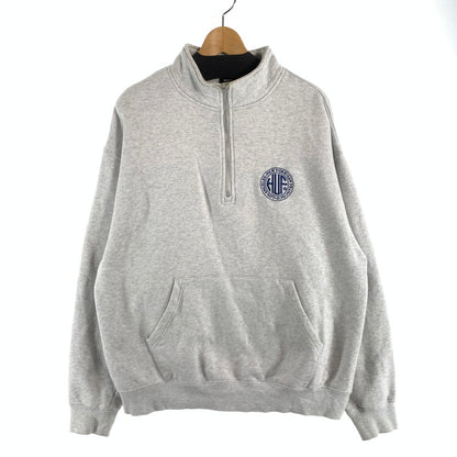 【中古品】【メンズ】 HUF ハフ ハーフジップスウェット トップス ブランド 古着 142-260808-gm-29-fuzh サイズ：XL カラー：グレー 万代Net店