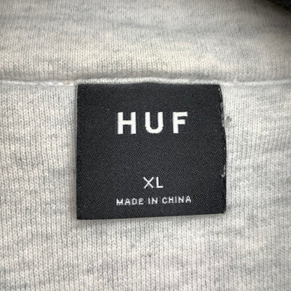 【中古品】【メンズ】 HUF ハフ ハーフジップスウェット トップス ブランド 古着 142-260808-gm-29-fuzh サイズ：XL カラー：グレー 万代Net店