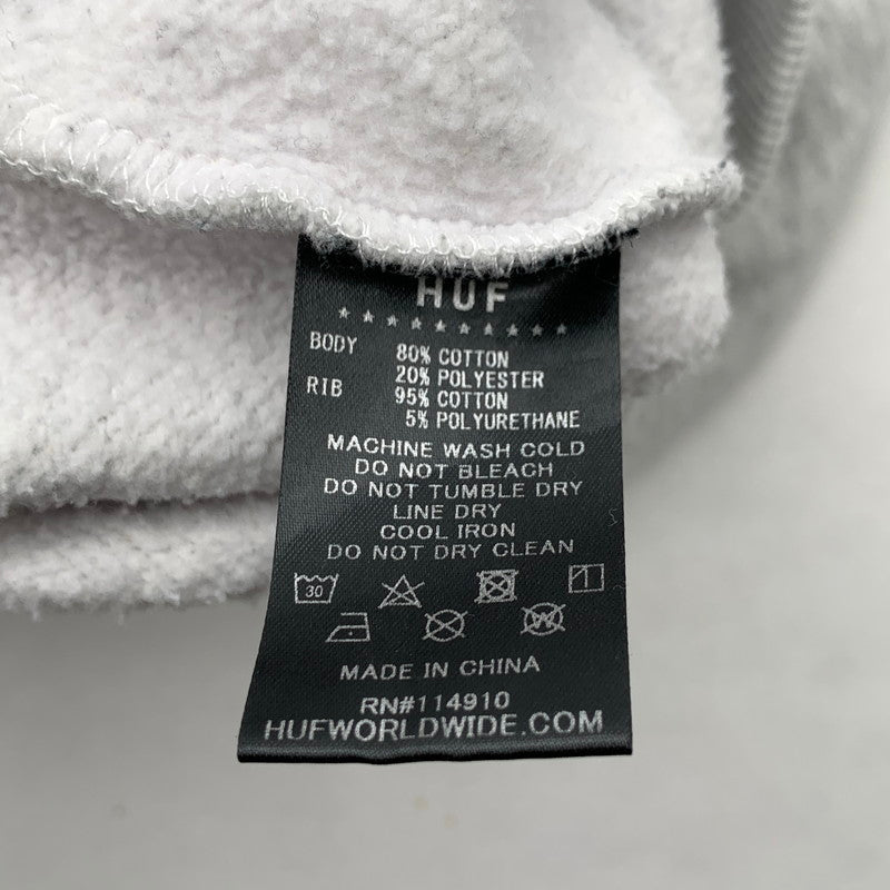 【中古品】【メンズ】 HUF ハフ ハーフジップスウェット トップス ブランド 古着 142-260808-gm-29-fuzh サイズ：XL カラー：グレー 万代Net店