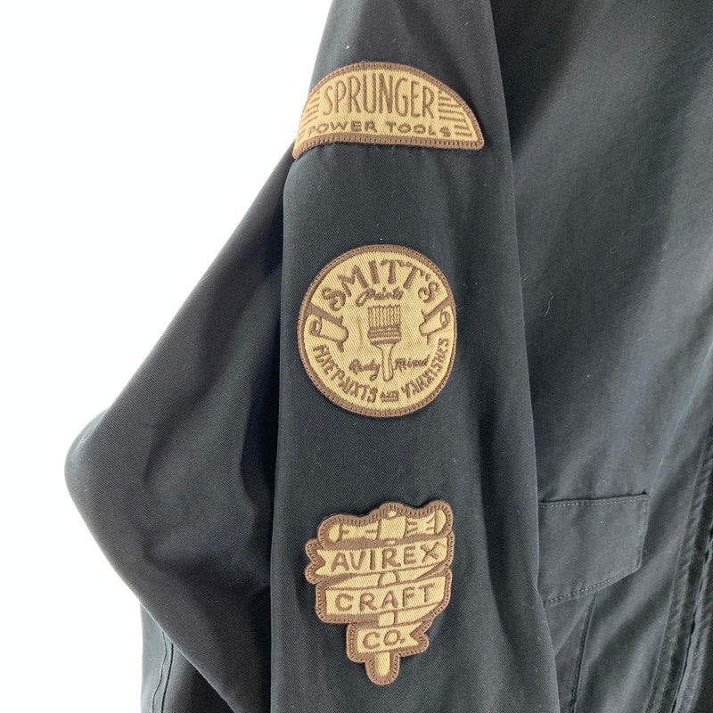 【中古品】【メンズ】 AVIREXアヴィレックス MECHANIC WORK JACKET メカニック ワーク ジャケット WEB&DEPOT限定 145-260803-ny-05-fuzh サイズ：L カラー：ブラック 万代Net店