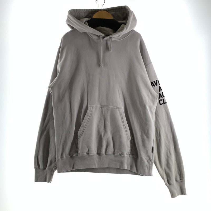 【中古品】【メンズ】 AVIREX アヴィレックス 783-5231007 PATCHED SWEAT HOODIE パッチド スウェット フーディー 145-260803-ny-04-fuzh サイズ：L カラー：ライトグレー 万代Net店