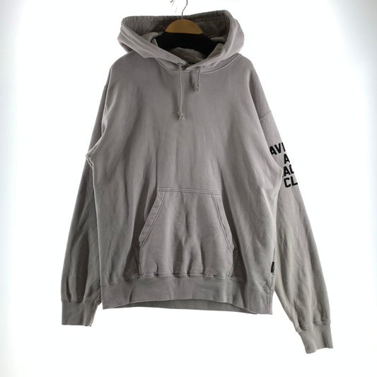 【中古品】【メンズ】 AVIREX アヴィレックス 783-5231007 PATCHED SWEAT HOODIE パッチド スウェット フーディー 145-260803-ny-04-fuzh サイズ：L カラー：ライトグレー 万代Net店