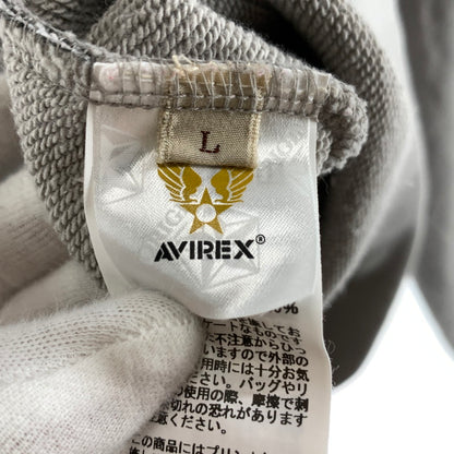 【中古品】【メンズ】 AVIREX アヴィレックス 783-5231007 PATCHED SWEAT HOODIE パッチド スウェット フーディー 145-260803-ny-04-fuzh サイズ：L カラー：ライトグレー 万代Net店