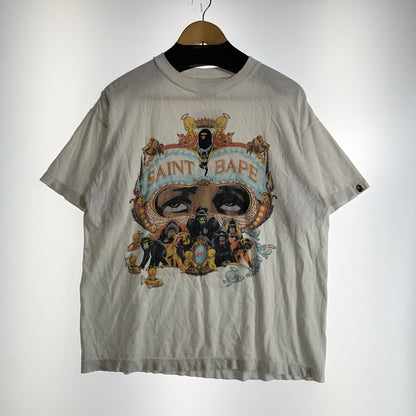 【中古品】【メンズ】 SAINT MICHAEL セントマイケル アベイシングエイプ SM-HR1-0000-C36 GENERATION BAPE SS TEE 半袖 トップス Tシャツ 古着 140-260805-mh-02-fuzh サイズ：M カラー：ホワイト 万代Net店