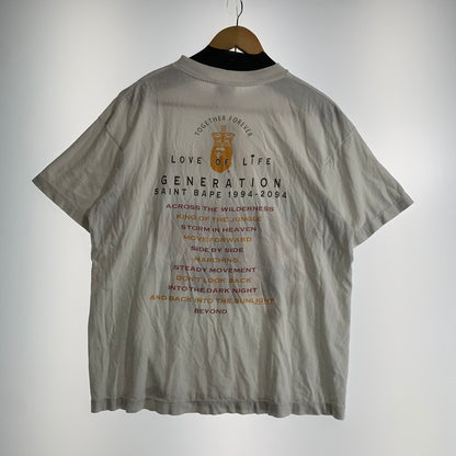 【中古品】【メンズ】 SAINT MICHAEL セントマイケル アベイシングエイプ SM-HR1-0000-C36 GENERATION BAPE SS TEE 半袖 トップス Tシャツ 古着 140-260805-mh-02-fuzh サイズ：M カラー：ホワイト 万代Net店