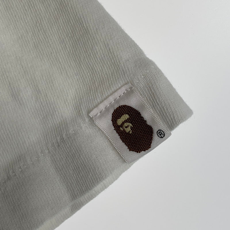【中古品】【メンズ】 SAINT MICHAEL セントマイケル アベイシングエイプ SM-HR1-0000-C36 GENERATION BAPE SS TEE 半袖 トップス Tシャツ 古着 140-260805-mh-02-fuzh サイズ：M カラー：ホワイト 万代Net店
