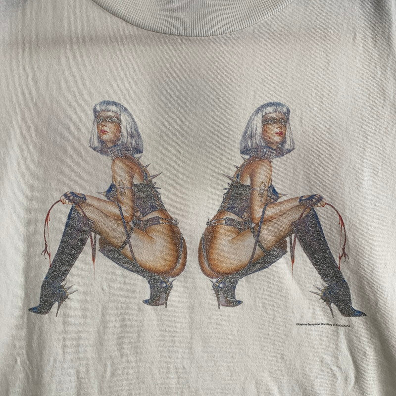 【中古品】【メンズ】 SAINT MICHAEL セントマイケル SM-HR1-0000-C78 SORAYAMA SRYM SS TEE 半袖 トップス Tシャツ 古着 140-260805-mh-05-fuzh サイズ：L カラー：ホワイト 万代Net店