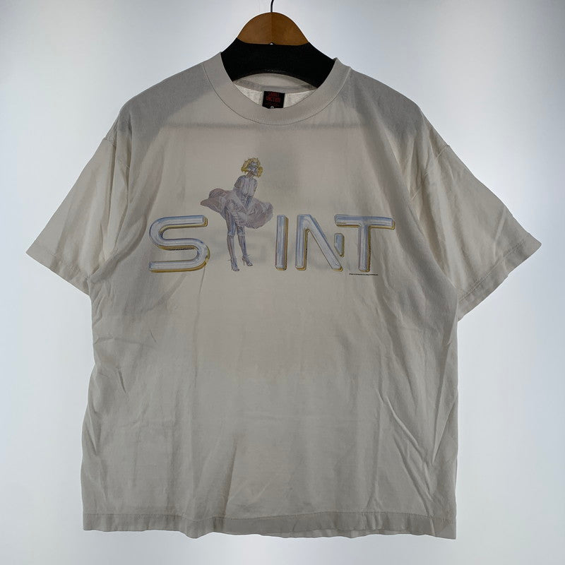 【中古品】【メンズ】 SAINT MICHAEL セントマイケル SM-HR1-0000-C79 LOVER SRYM SS TEE 半袖 トップス Tシャツ 古着 140-260805-mh-06-fuzh サイズ：L カラー：ホワイト 万代Net店