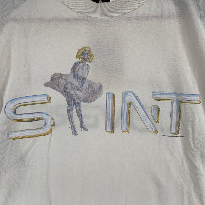 【中古品】【メンズ】 SAINT MICHAEL セントマイケル SM-HR1-0000-C79 LOVER SRYM SS TEE 半袖 トップス Tシャツ 古着 140-260805-mh-06-fuzh サイズ：L カラー：ホワイト 万代Net店