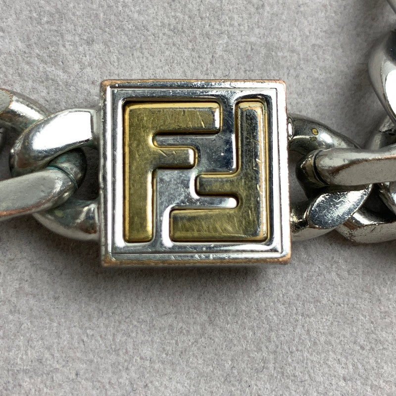 【中古品】【メンズ】 FENDI フェンディ FF NECKLACE SILVER 本体のみ ロゴ チェーン ネックレス シルバー 182-260805-mh-01-fuzh カラー：シルバー 万代Net店