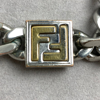 【中古品】【メンズ】 FENDI フェンディ FF NECKLACE SILVER 本体のみ ロゴ チェーン ネックレス シルバー 182-260805-mh-01-fuzh カラー：シルバー 万代Net店