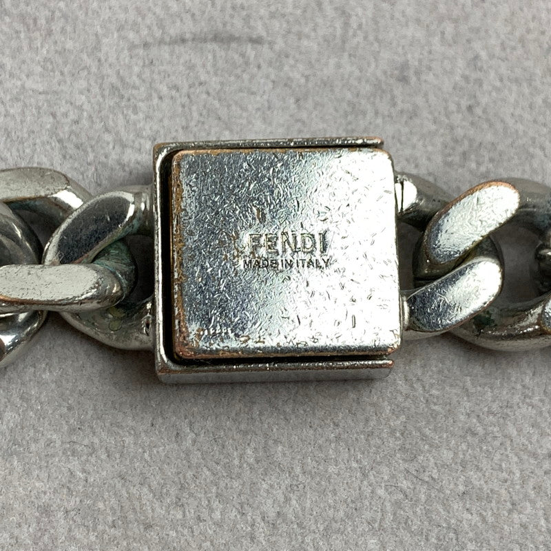 【中古品】【メンズ】 FENDI フェンディ FF NECKLACE SILVER 本体のみ ロゴ チェーン ネックレス シルバー 182-260805-mh-01-fuzh カラー：シルバー 万代Net店