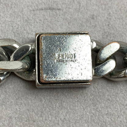 【中古品】【メンズ】 FENDI フェンディ FF NECKLACE SILVER 本体のみ ロゴ チェーン ネックレス シルバー 182-260805-mh-01-fuzh カラー：シルバー 万代Net店