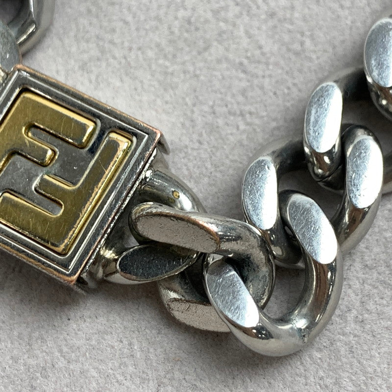 【中古品】【メンズ】 FENDI フェンディ FF NECKLACE SILVER 本体のみ ロゴ チェーン ネックレス シルバー 182-260805-mh-01-fuzh カラー：シルバー 万代Net店