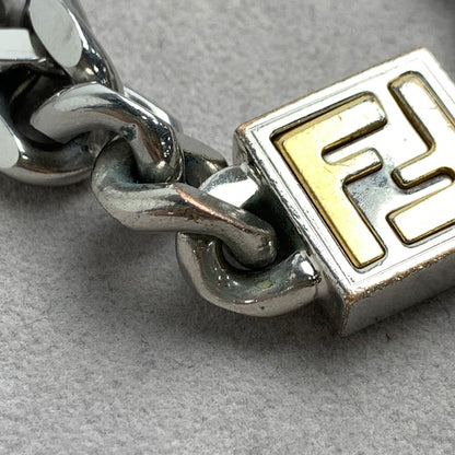 【中古品】【メンズ】 FENDI フェンディ FF NECKLACE SILVER 本体のみ ロゴ チェーン ネックレス シルバー 182-260805-mh-01-fuzh カラー：シルバー 万代Net店