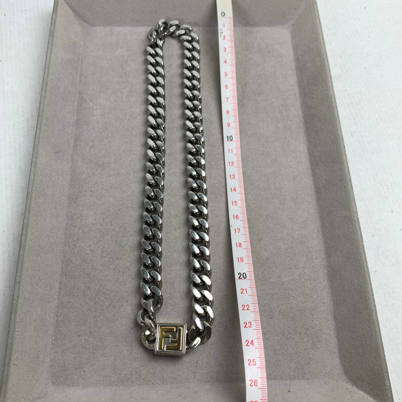 【中古品】【メンズ】 FENDI フェンディ FF NECKLACE SILVER 本体のみ ロゴ チェーン ネックレス シルバー 182-260805-mh-01-fuzh カラー：シルバー 万代Net店