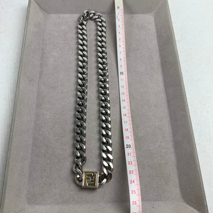 【中古品】【メンズ】 FENDI フェンディ FF NECKLACE SILVER 本体のみ ロゴ チェーン ネックレス シルバー 182-260805-mh-01-fuzh カラー：シルバー 万代Net店