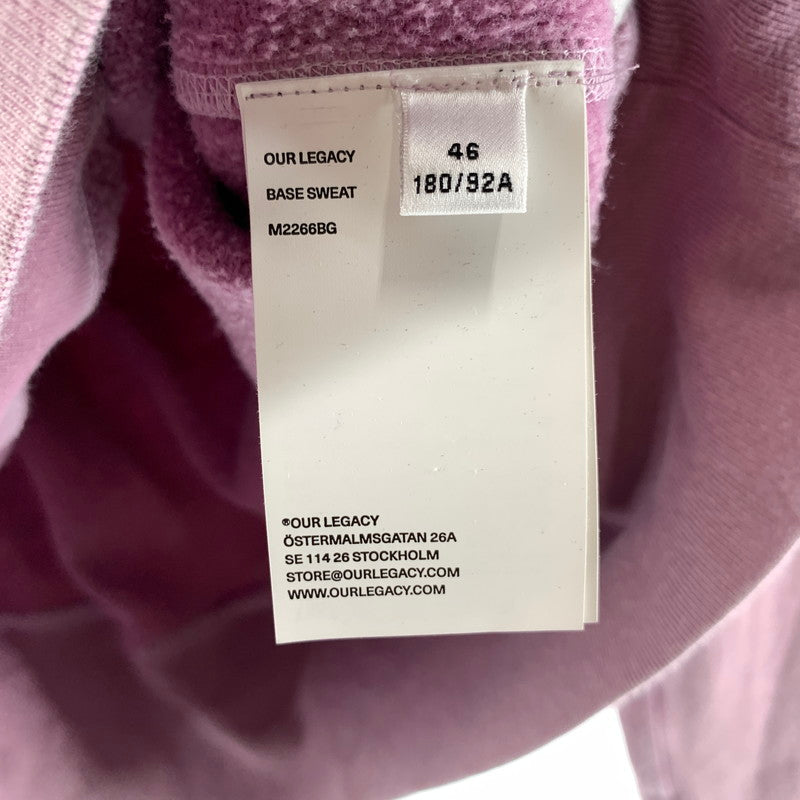 【中古品】【メンズ】 OUR LEGACY アワーレガシー CREWN ECK SWEAT SHIRT クルー ネック スウェット シャツ 147-260805-ny-13-fuzh サイズ：46 カラー：パープル 万代Net店