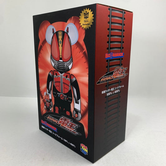 【中古美品】 未開封 BE@RBRICK ベアブリック 仮面ライダー電王 ソードフォーム 100％ & 400％ フィギュア ※箱スレあり 042-260819-io-48-fuzh 万代Net店