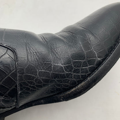 【中古品】【メンズ】 SAINT LAURENT サンローラン WYATT 40 ZIP BOOTS クロコ型押し ワイアット ジップ ブーツ 靴 183-260805-mh-10-fuzh サイズ：40 カラー：ブラック クロコ型押し 万代Net店